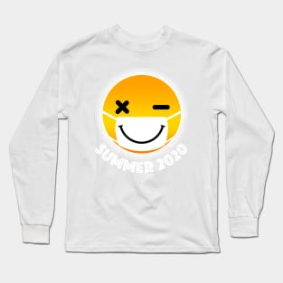 Corona Smile Tanned Mask Summer 2020 Long Sleeve T-Shirt